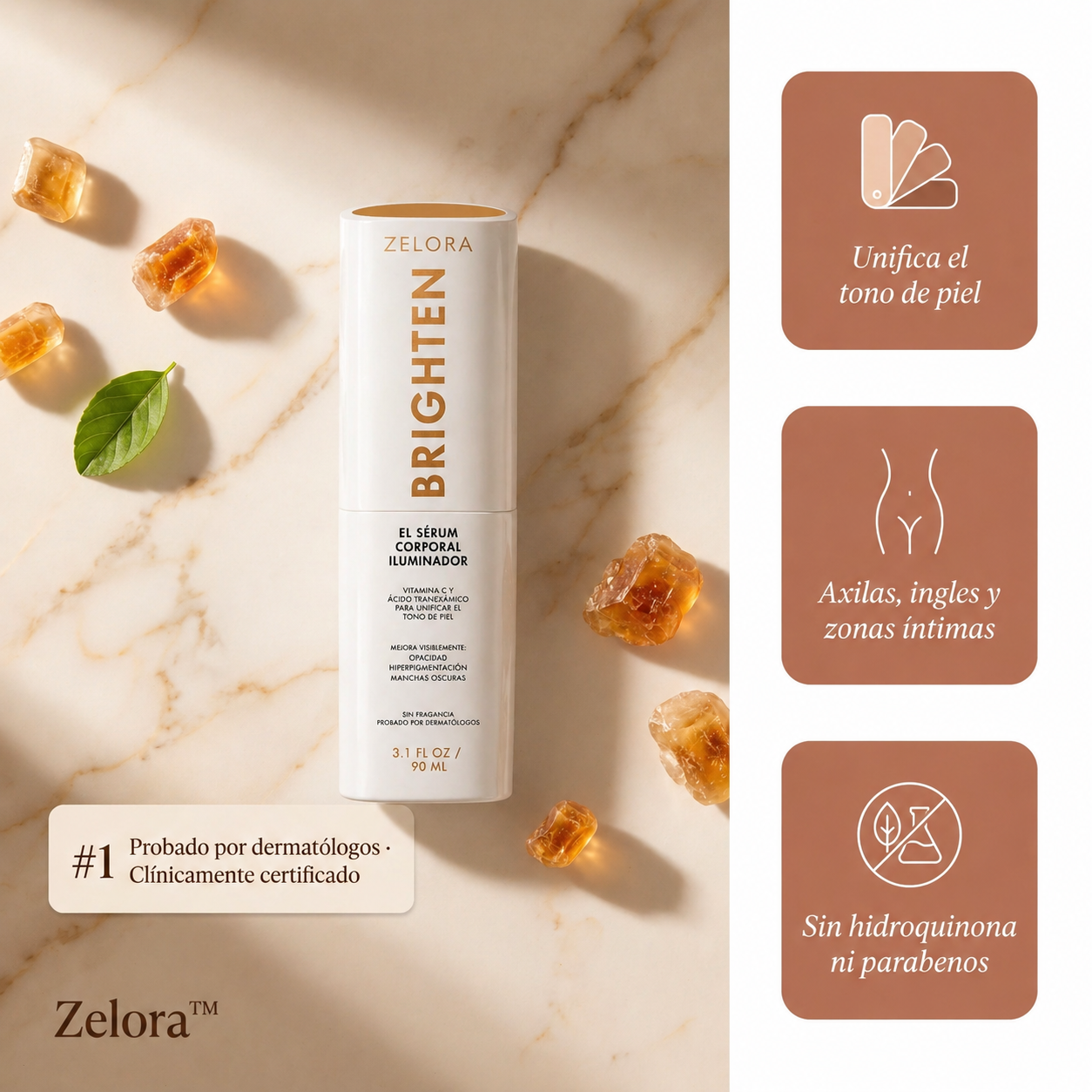 Sérum Aclarador con Ácido Tranexámico al 5% para Axilas, Ingles y Zonas Íntimas